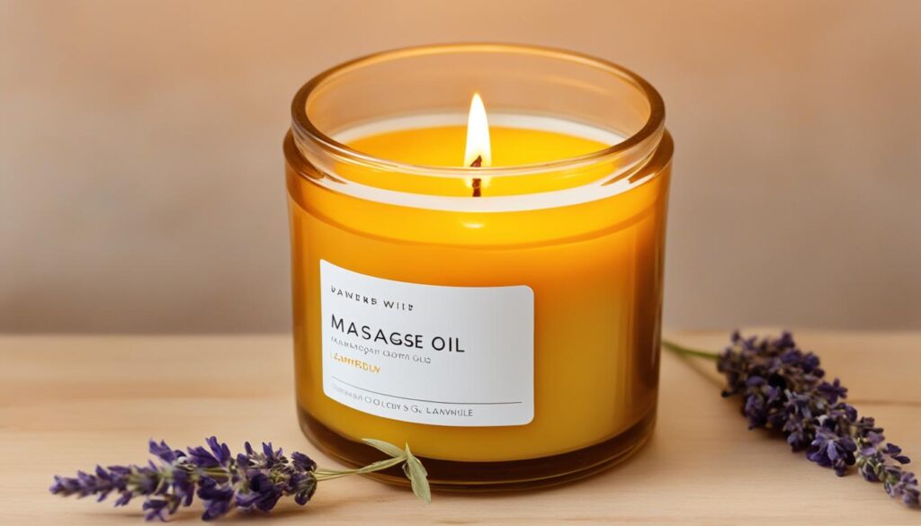 Natural massage oil candle