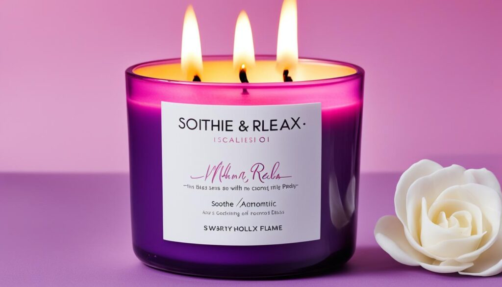 Soothing massage oil candle